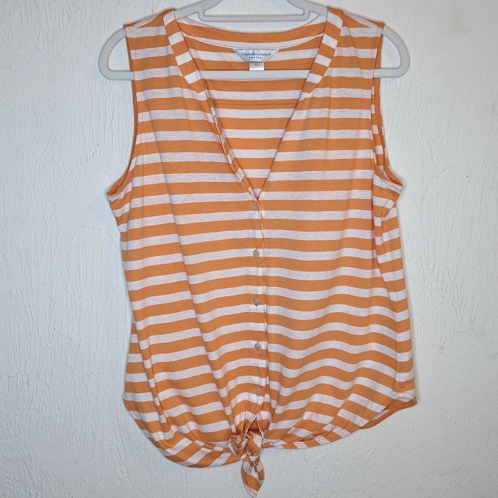 Christopher and Banks Front Tie Tank Top Size LP